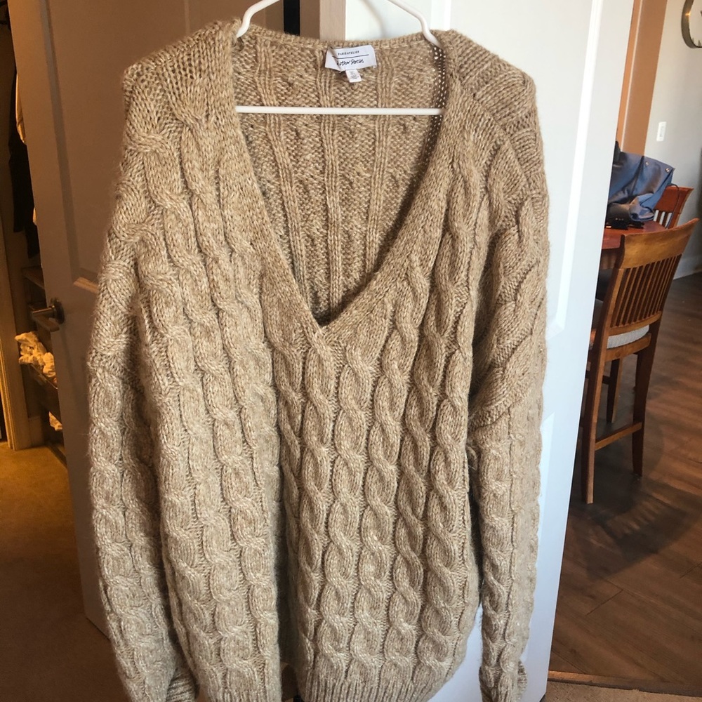 & Other Stories Camel Oversized wool sweater